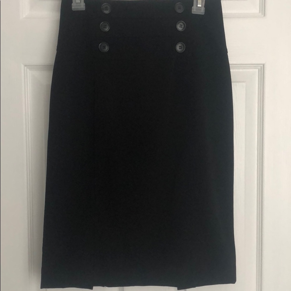 High waisted black skirt